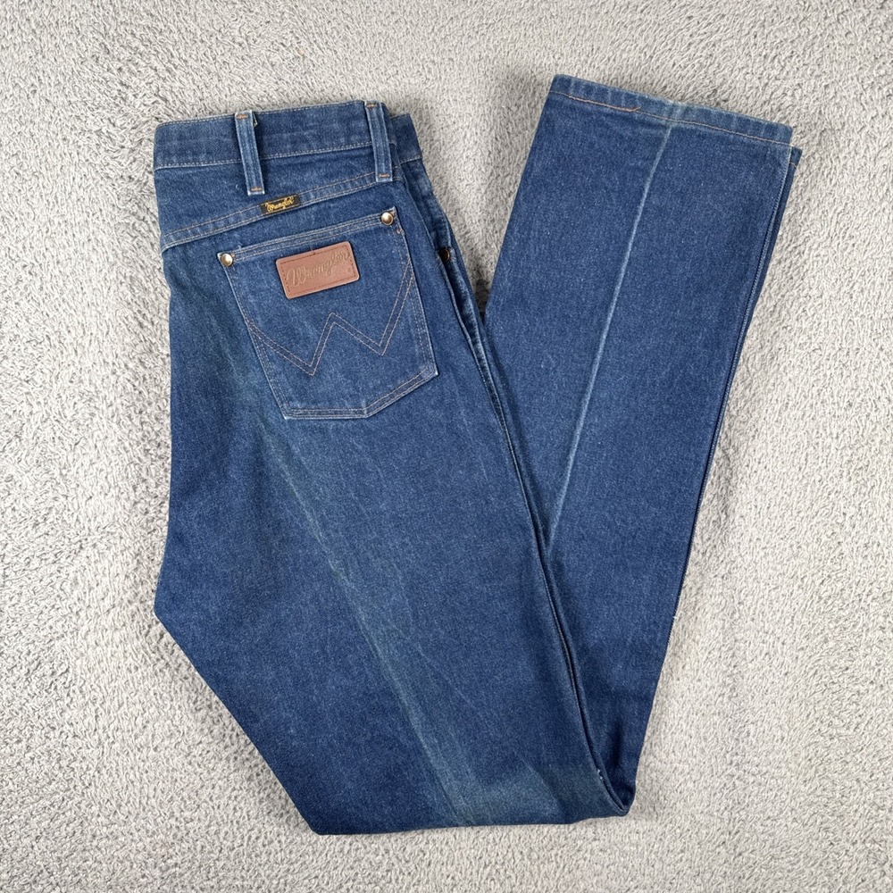Vintage Wrangler 13MWZ Jeans Mens 35x36 (33x36) Cowboy Cut Straight Denim USA